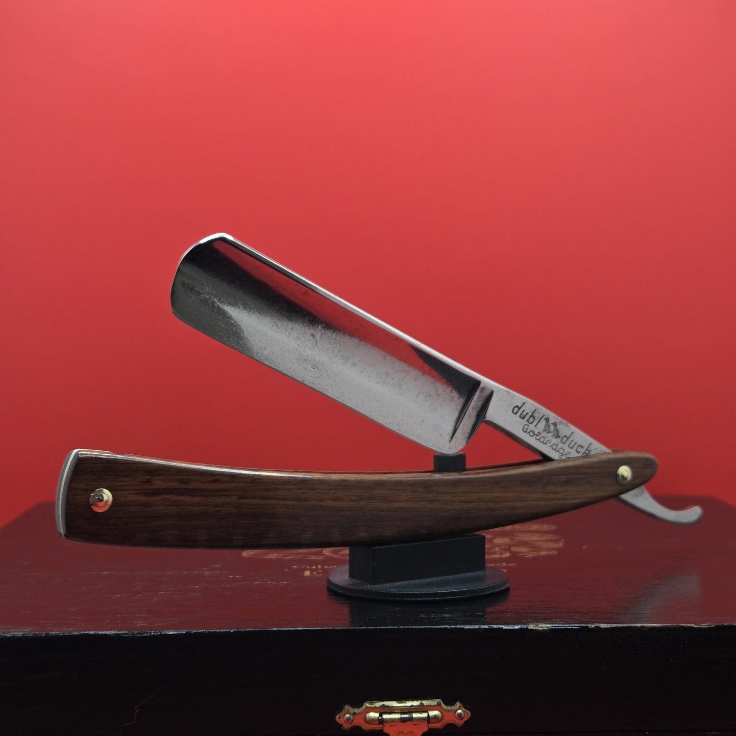 13/16 Dubi Duck Golden Edge, Solingen Straight Razor. Restored