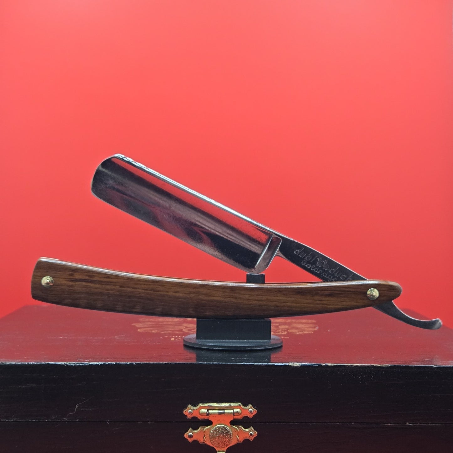13/16 Dubi Duck Golden Edge, Solingen Straight Razor. Restored