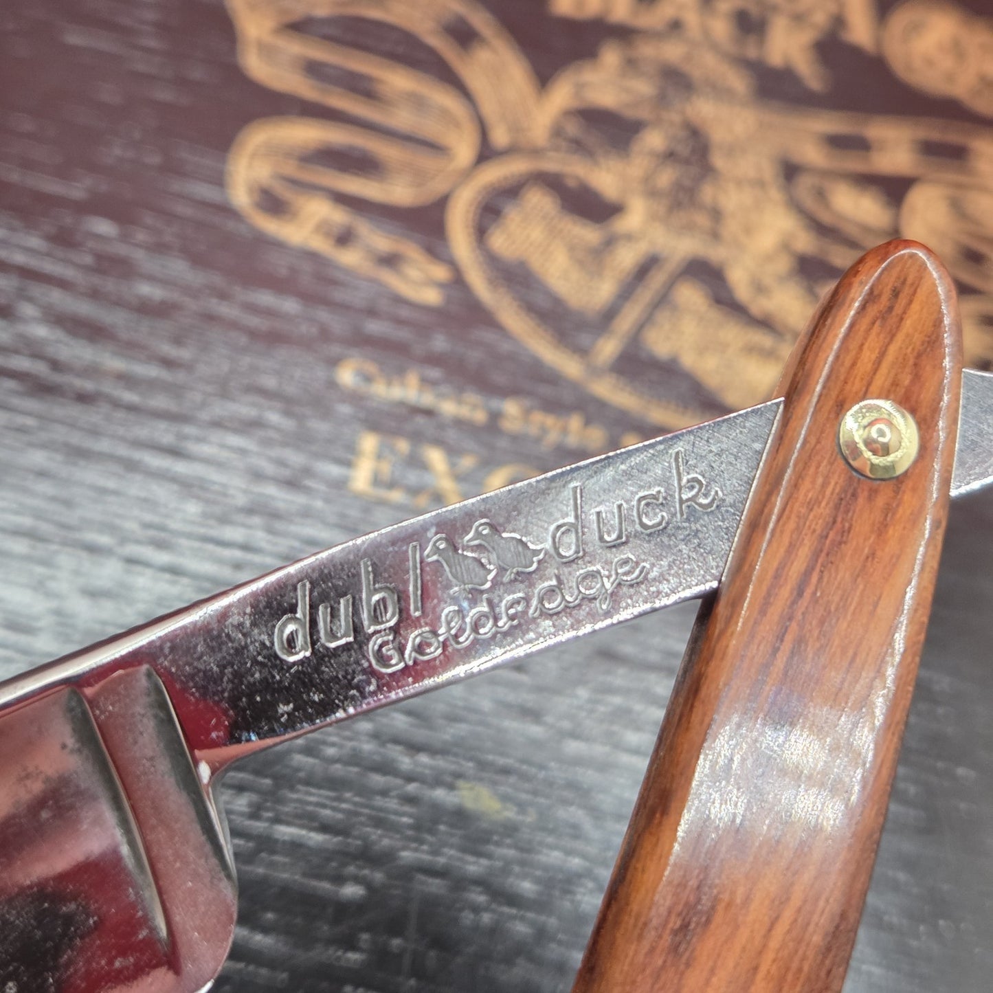 13/16 Dubi Duck Golden Edge, Solingen Straight Razor. Restored