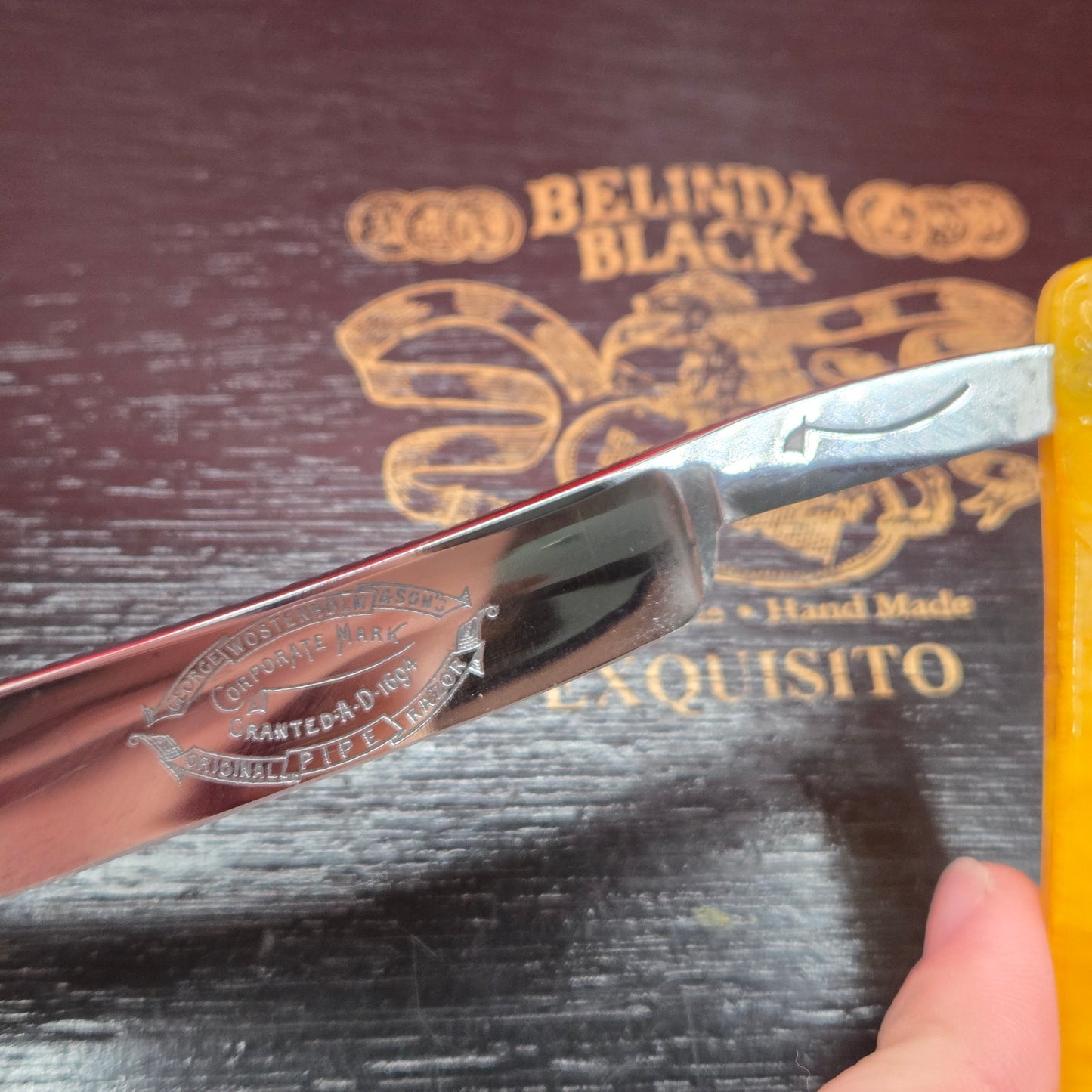 3/4 George Wostenholm, Pipe, Sheffield Razor. Shave ready.