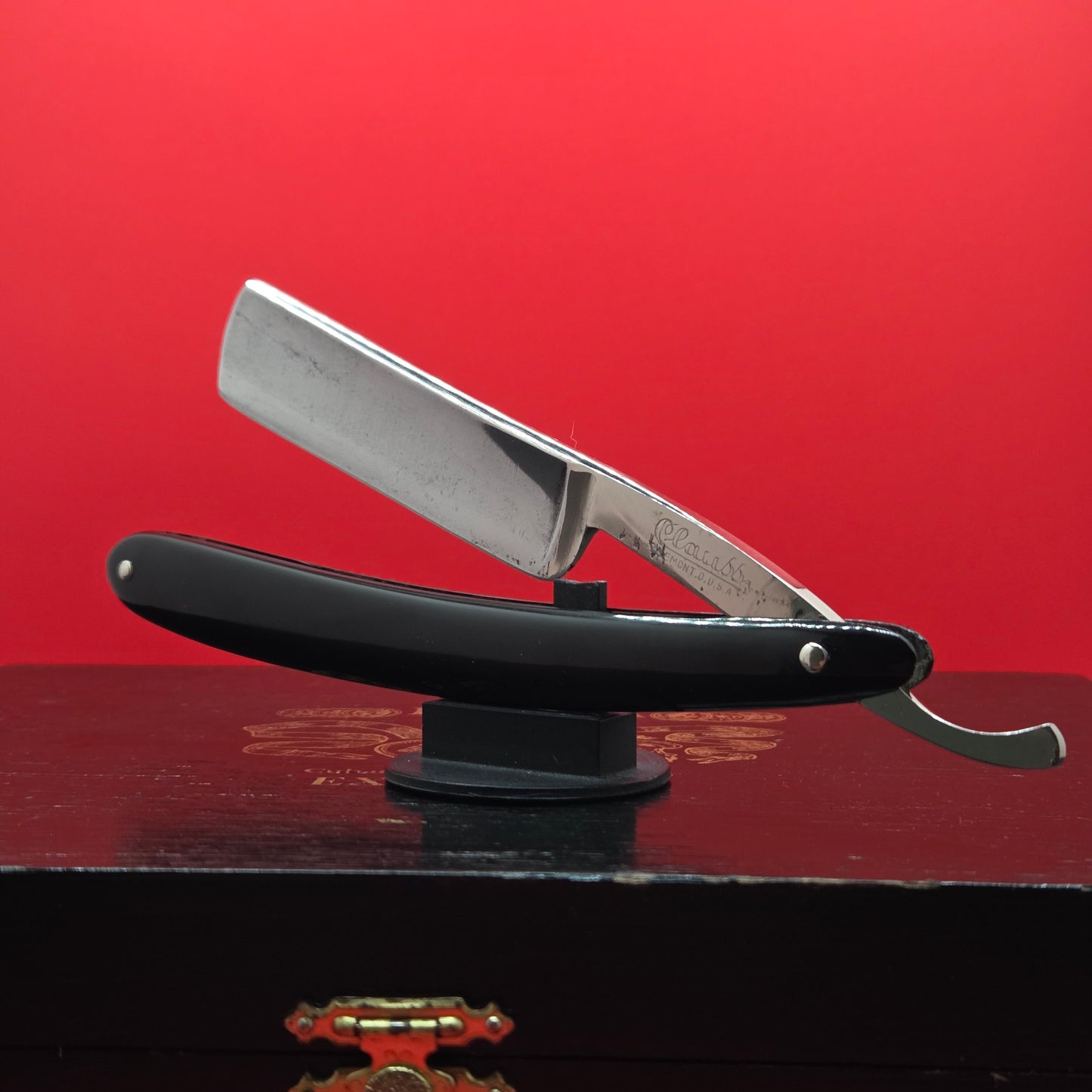 13/16+ Clauss, USMC, Hollow Ground Straight Razor. Shave ready.