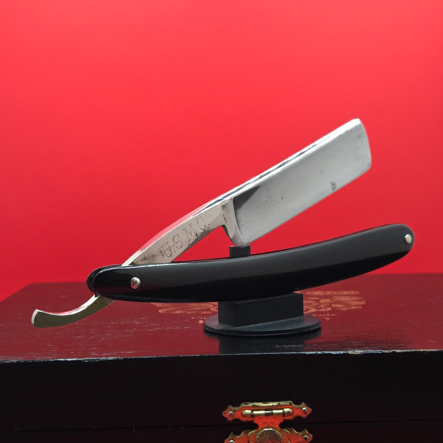 13/16+ Clauss, USMC, Hollow Ground Straight Razor. Shave ready.