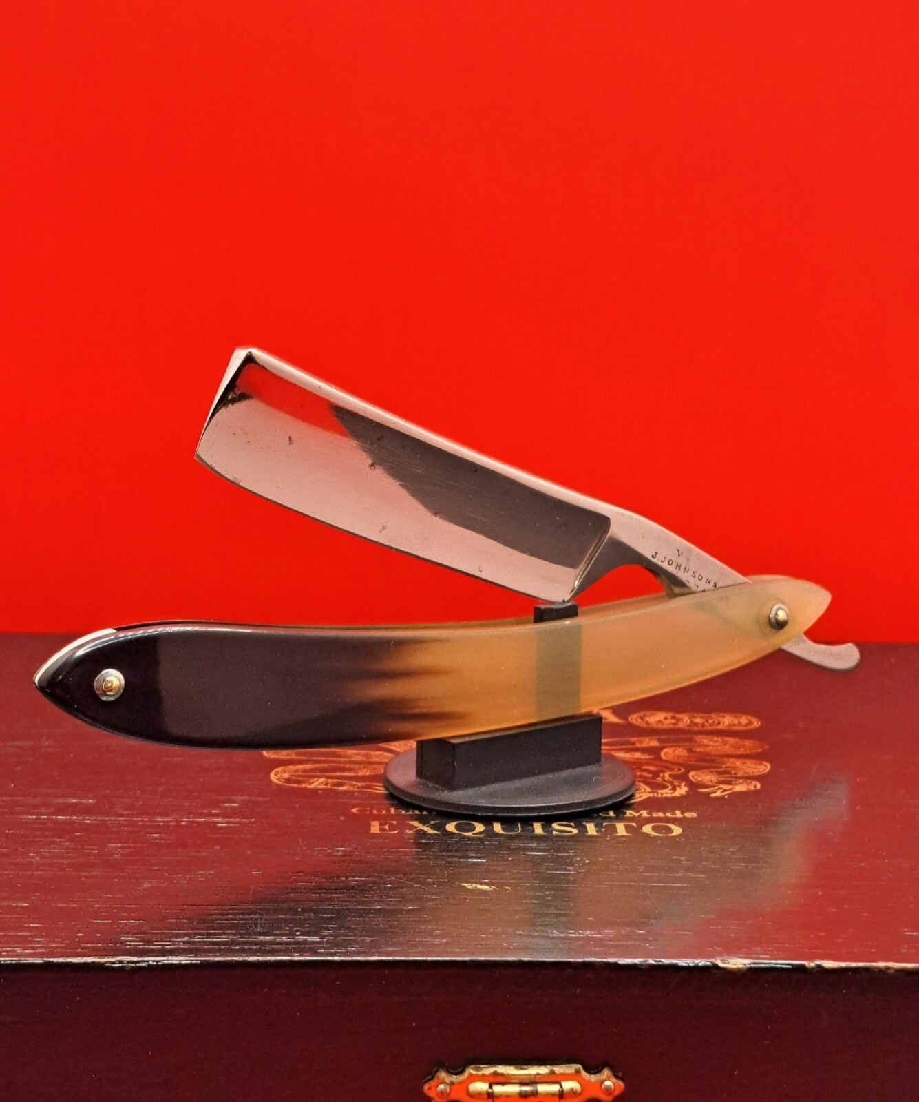 13/16 J. JOHNSON, Hollow Straight Razor. Shave Ready