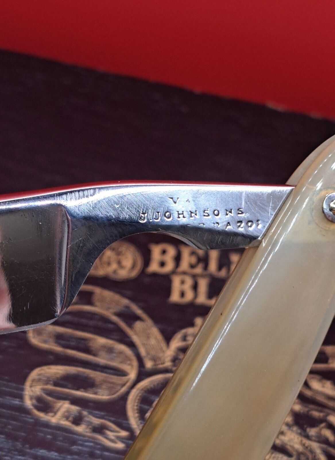 13/16 J. JOHNSON, Hollow Straight Razor. Shave Ready