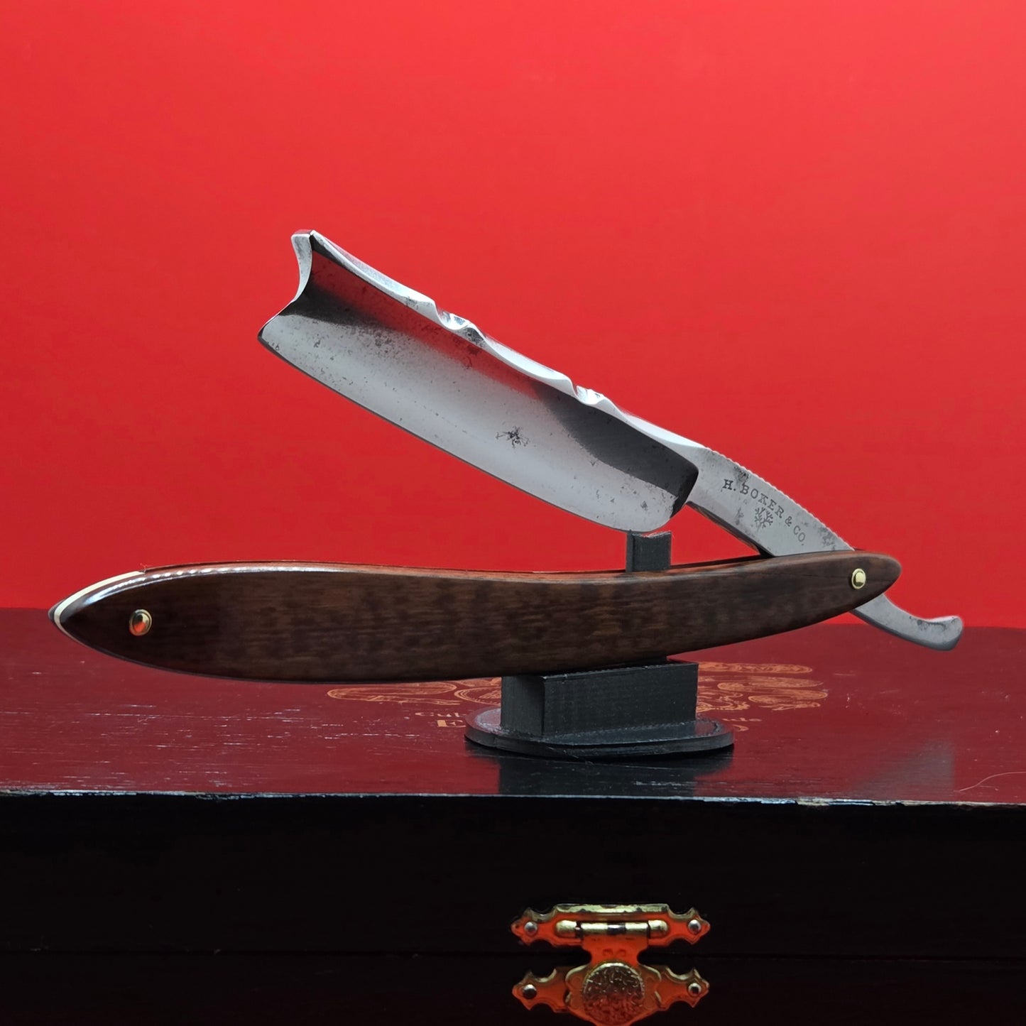 Vintage/Antique 11/16 H Boker & Co. German Straight Razor. Restored.