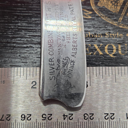 15/16 M.J. Higgins, Sheffield Razor. Acid Etching. Shave ready.