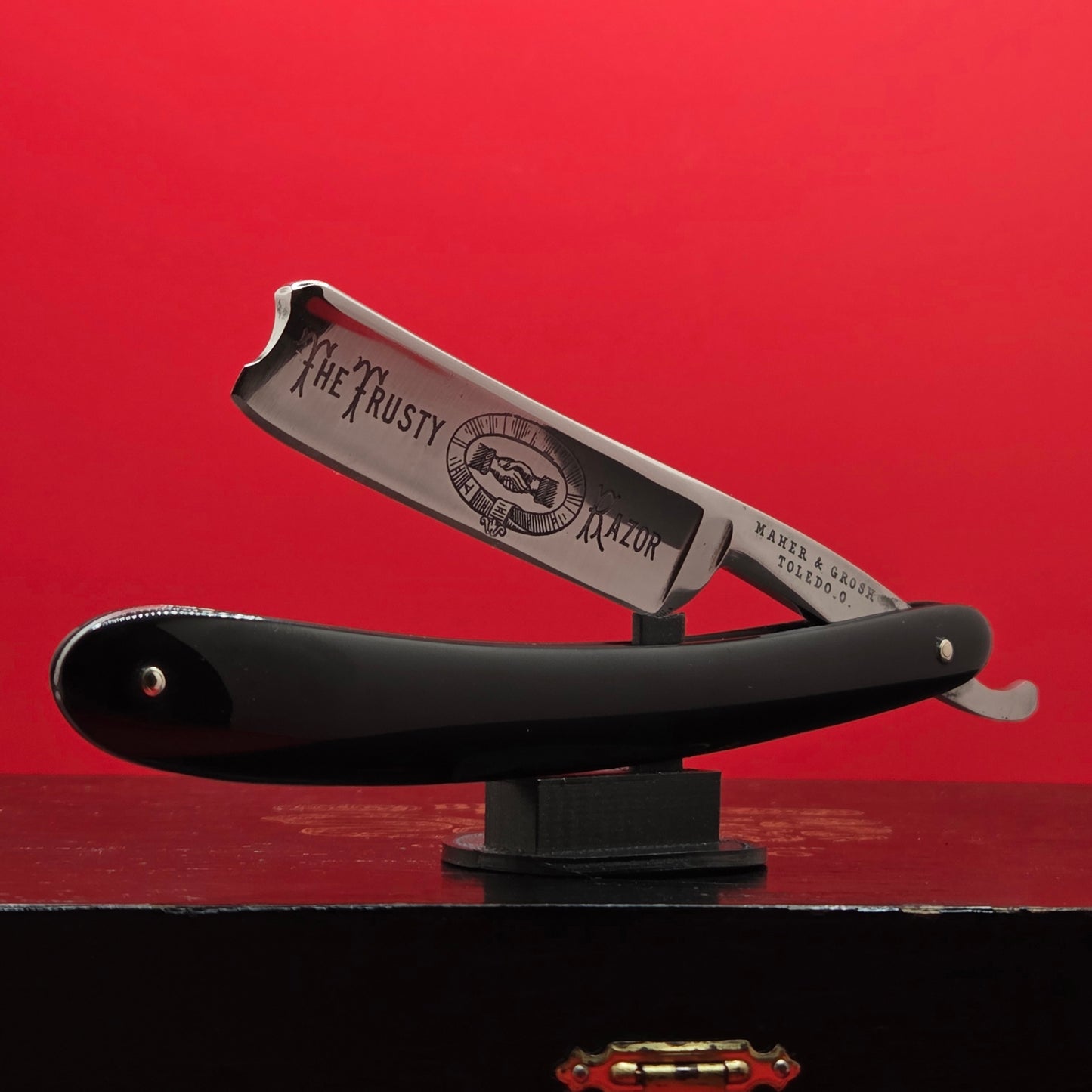 Vintage/Antique 13/16 Maher & Grosh, Toledo Straight Razor. Restored.