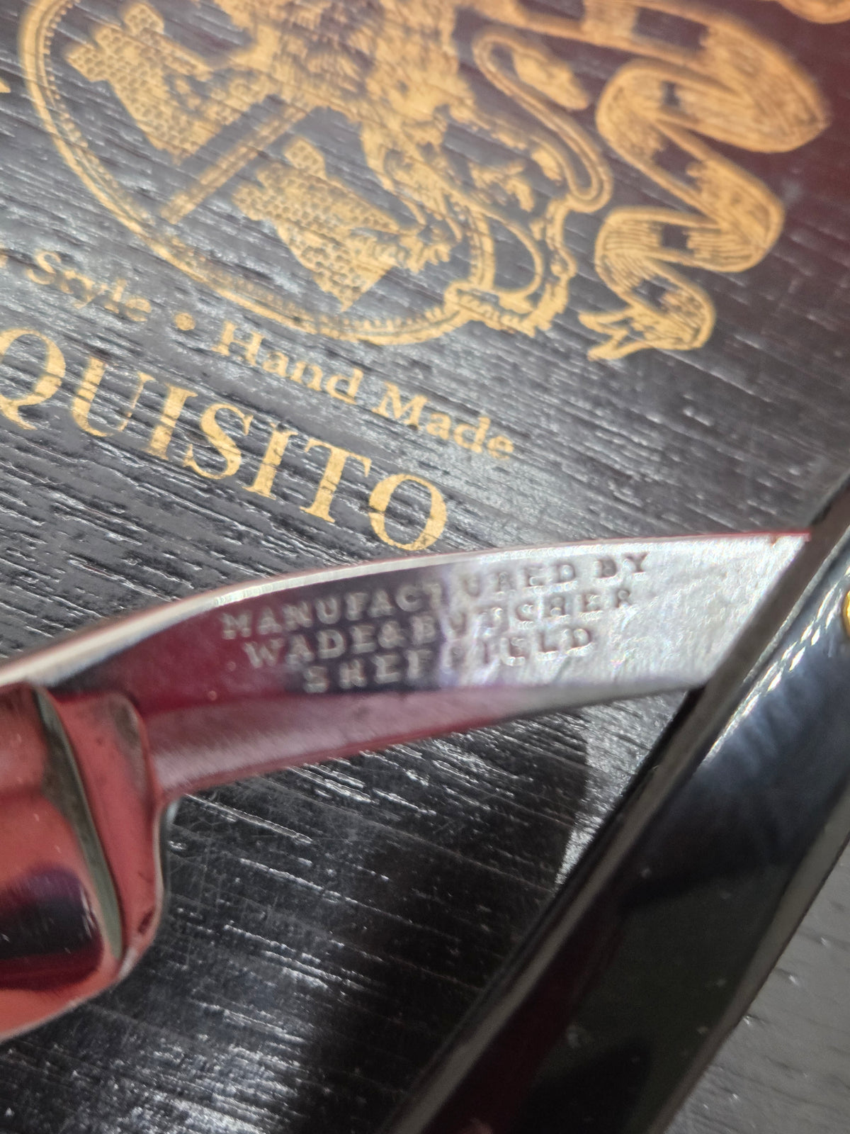Vintage/Antique 13/16 Wade & Butcher. Sheffield Razor. Hollow. Original.
