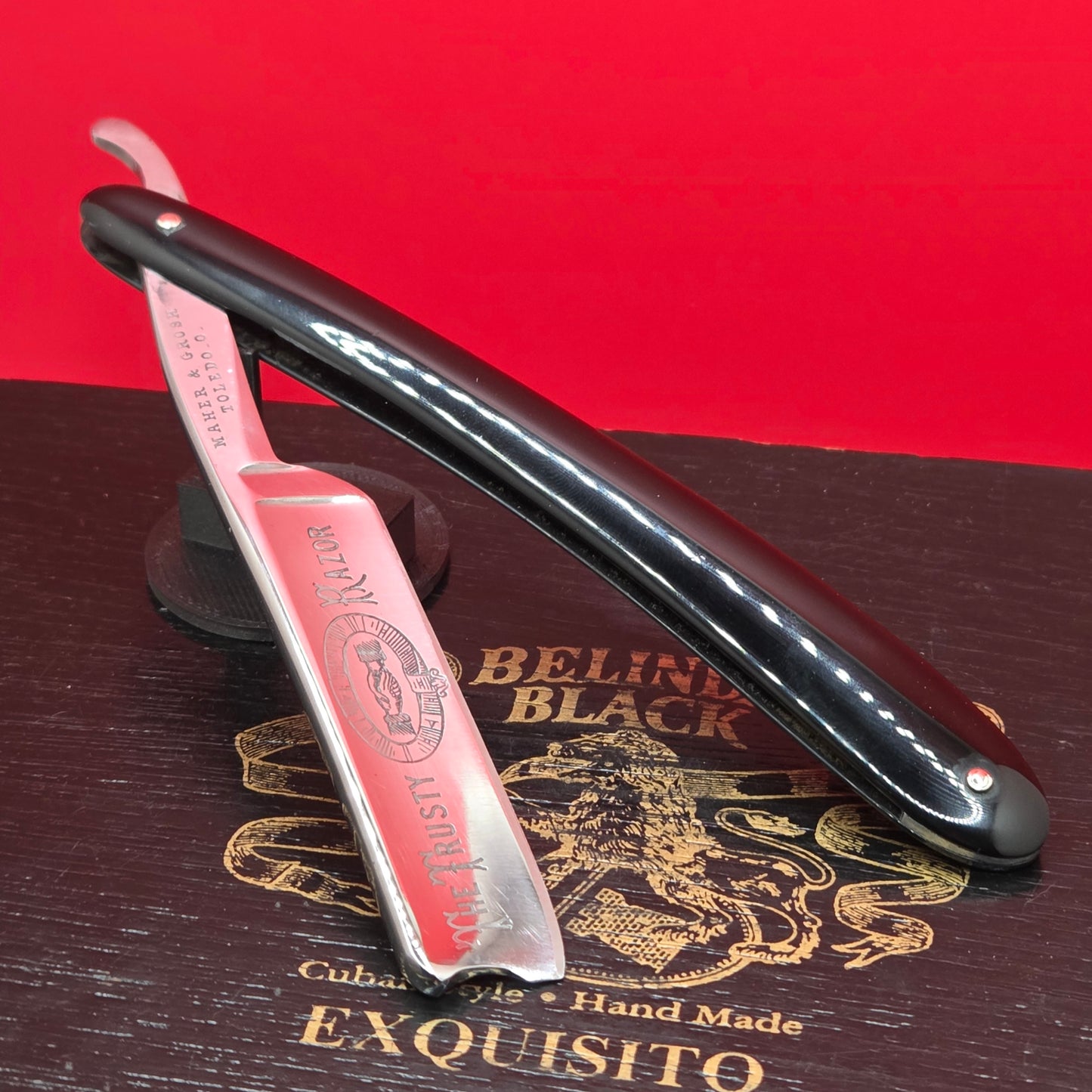 Vintage/Antique 13/16 Maher & Grosh, Toledo Straight Razor. Restored.