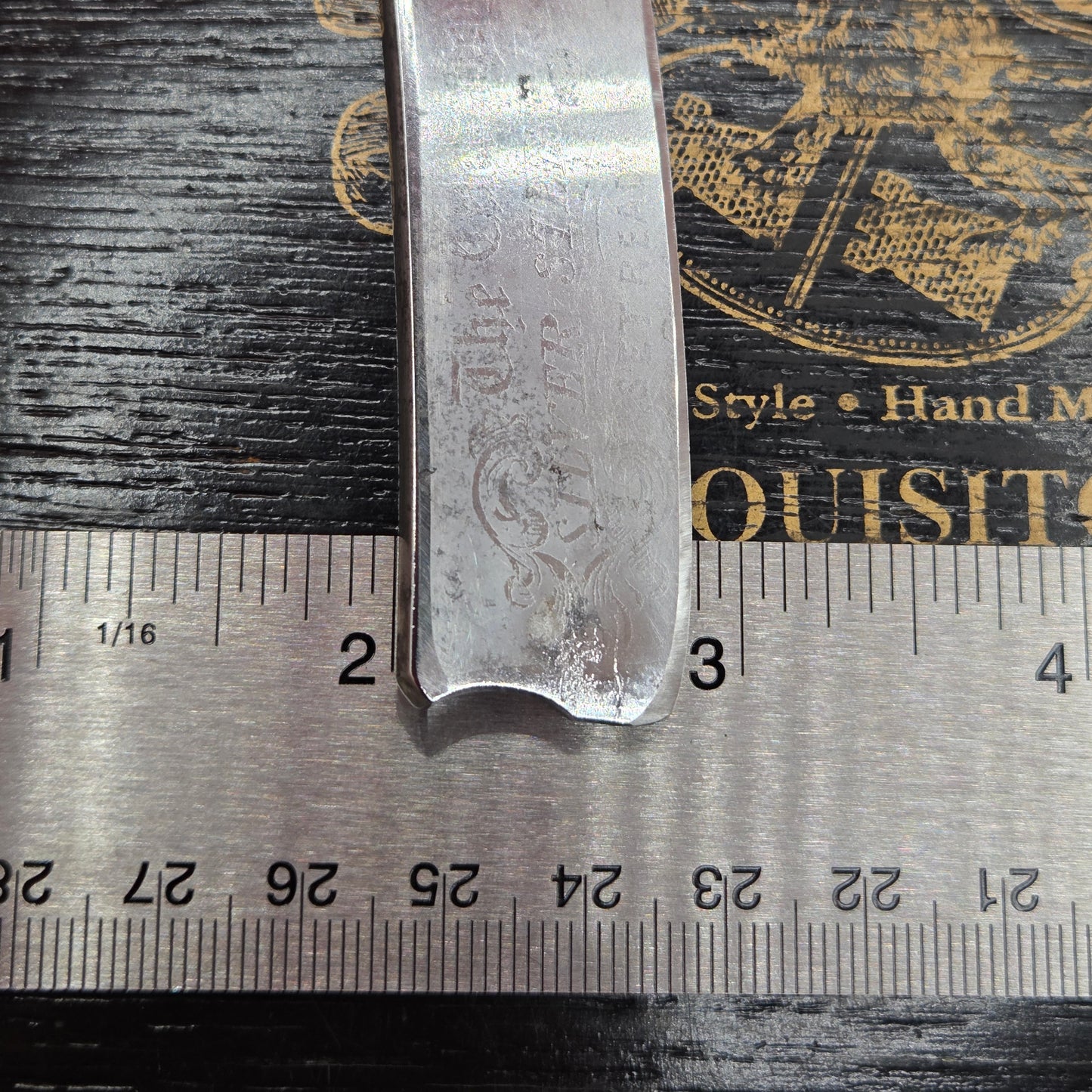 Vintage/Antique 7/8 Joseph Smith, Sheffield Razor. Silver Steel. Original.