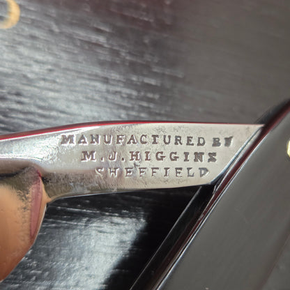 13/16 M.J. Higgins, Sheffield Razor. Restored. Shave Ready
