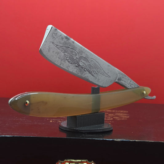 Vintage/Antique 7/8 George Wostenholm & Sons IXL. Eagle Engraving. Sheffield Razor. Restored