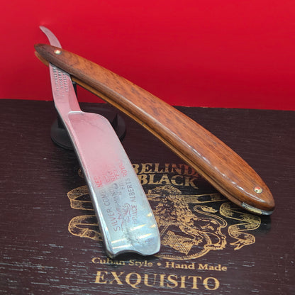15/16 M.J. Higgins, Sheffield Razor. Acid Etching. Shave ready.