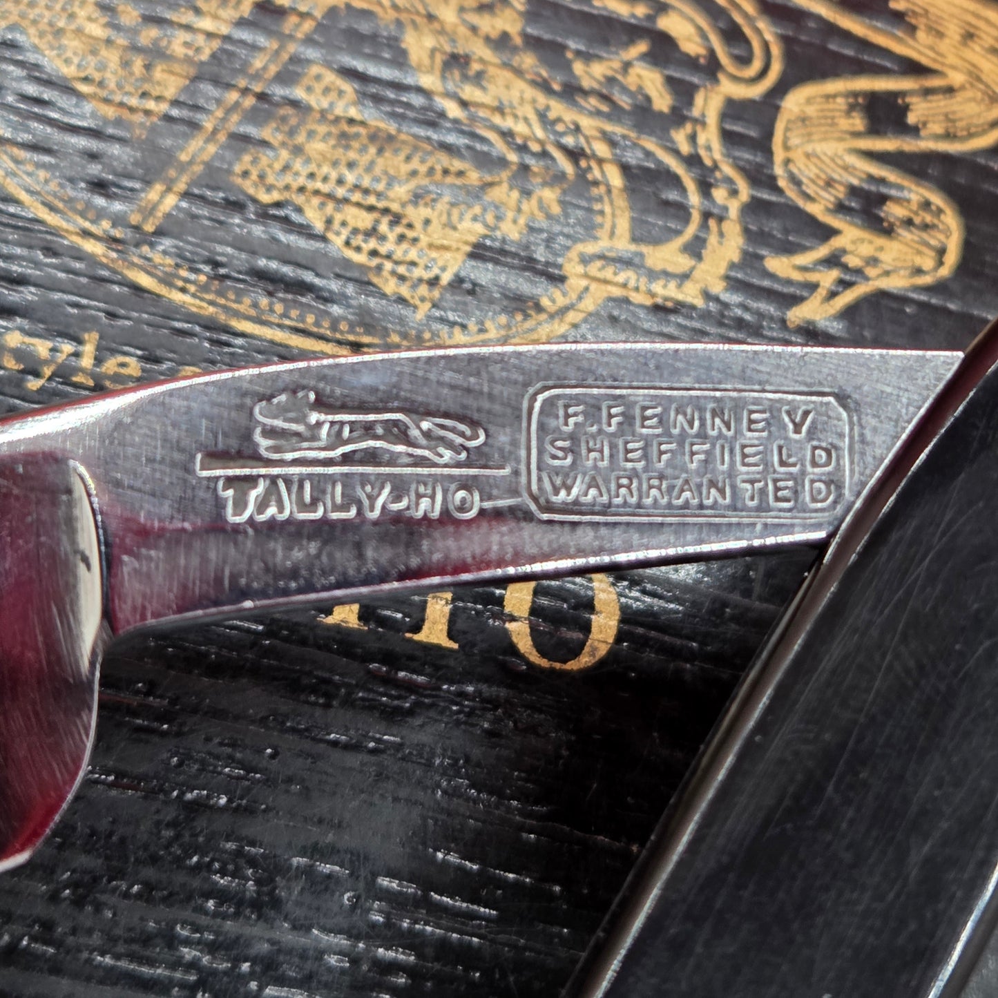 Vintage/Antique 13/16 F Fenney TALLY HO. Sheffield Razor. Restored.