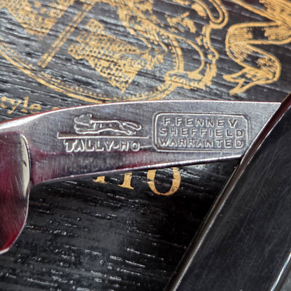 Vintage/Antique 13/16 F Fenney TALLY HO. Sheffield Razor. Restored.