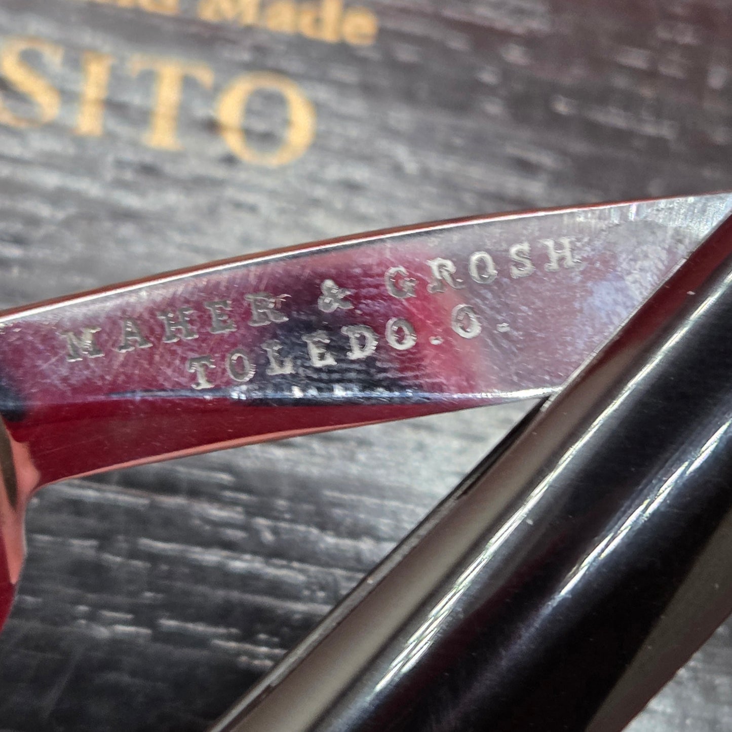 Vintage/Antique 13/16 Maher & Grosh, Toledo Straight Razor. Restored.