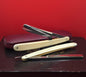 Gent Set. Richard Toilet's Saloo Sheffield Straight Razors with case. Shave ready.