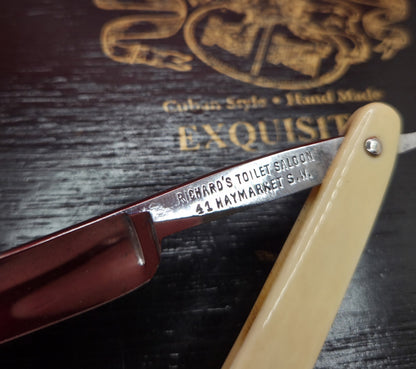 Gent Set. Richard Toilet's Saloo Sheffield Straight Razors with case. Shave ready.